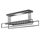 Tendedero Eléctrico de Techo Retráctil, Control Remoto, 210kg, Iluminación Gris