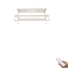 Tendedero Eléctrico Retráctil de Techo, Blanco Roto, Gran Capacidad de Carga, Instalación Empotrada