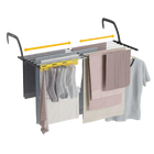 Tendedero Newlux Balcón V9 Blanco Extensible, ajustable 52.5-92.5 cm, acero inoxidable, 9m de secado, plegable para 29 prendas, interior/exterior