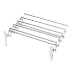 Tendedero Plegable de 42-80 cm, Perchero para Ropa, 7 Barras Extensibles, Colgador de Pared Retráctil