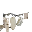 Tendedero Plegable Retráctil de Pared, Sin Perforaciones, Multifuncional para Interior y Balcón