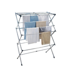 Tendedero Plegable T-LoVendo, Extensible de 43 a 75 cm, Acero Ligero Anticorrosivo, 4 Niveles, Carga 15 kg