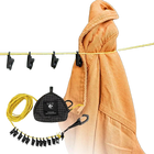 Tendedero Portátil para Viaje - Cuerda de Secado Antiviento para Interior, Exterior y Camping