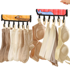 Tendedero Portátil Plegable con 6 Pinzas para Calcetines y Ropa Interior - Perchero de Viaje Compacto para Hotel, Camping, Crucero