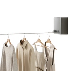 Tendedero Retráctil de Acero Inoxidable, Portátil de Alta Resistencia para Interior y Exterior, Secador de Ropa con Cuerda Ajustable