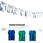 Tendedero Retráctil de Cuerda 3.75m 5 Hilos - Cuerda para Secar Ropa de Pared
