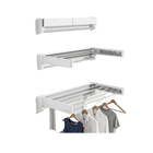 Tendedero Retráctil de Pared 60lb - Perchero Plegable para Toallas de Aluminio Resistente