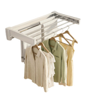 Tendedero Retráctil de Pared 60lb - Perchero Plegable para Toallas de Aluminio Resistente