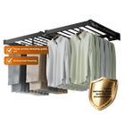 Tendedero Retráctil Invisible de Aleación de Aluminio, Estante Telescópico para Pantalones sobre Lavadora, Soporte de Almacenamiento para Balcón