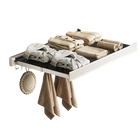 Tendedero Retráctil y Plegable de Acero Inoxidable para Balcón – Montaje en Pared, Red Multifuncional para Calcetines y Hogar
