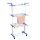 Tendedero Vertical con Ruedas para Ropa - Plástico Ecológico y Acero Pintado - 3 Niveles, Plegable, 25 kg