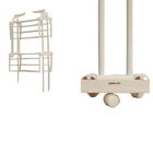 Tendedero Vertical Newlux Bastion V40 Blanco con Ruedas, 4 Niveles Dobles + Estante para Zapatos y 18.5m de Tendido