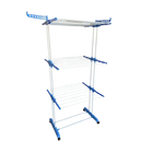 Tendedero Vertical Plegable de Alta Capacidad - Acero Inoxidable, 4 Niveles, Alas Extensibles