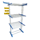 Tendedero Vertical Plegable de Alta Capacidad - Acero Inoxidable, 4 Niveles, Alas Extensibles