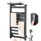 Toallero Eléctrico Calefactado con Pantalla Digital y Termostato Táctil, Secador para Toallas y Ropa, Acero Inoxidable 304