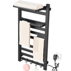 Toallero Eléctrico Calefactado con Pantalla Digital y Termostato Táctil, Secador para Toallas y Ropa, Acero Inoxidable 304