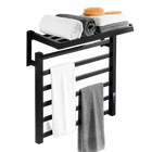 Toallero Eléctrico de Baño Blanco con Pantalla Digital y Control Táctil Termostático, Secador de Toallas, Acero Inoxidable 304