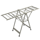 Tendedero de Ropa para Balcón y Dormitorio - Aleación de Aluminio, Varilla de Suelo para Secar Edredones, Colgador Plegable Tipo Alerón