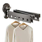Tendedero de Ropa Plegable con Ventosa, Colgador para Interior y Exterior, Diseño Sin Taladro, Compacto y Resistente