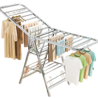 Tendedero de Ropa Plegable de Acero Inoxidable Multifuncional para Balcón