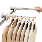 Tendedero de Ropa Portátil Telescópico con Pinzas de PET Ajustable para Ventana y Viaje