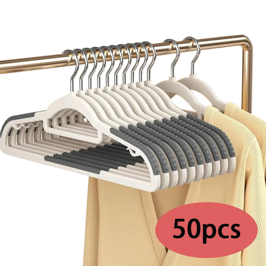 10 Perchas Antideslizantes para Ropa Seca y Húmeda - Perchas de Armario Engrosadas