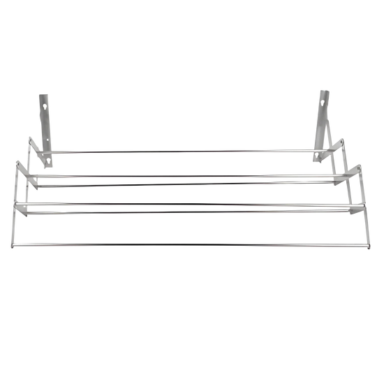 Cofan - Tendedero de Pared Extensible de Aluminio, Plegable con 6 Barras, 80 x 45.5 cm