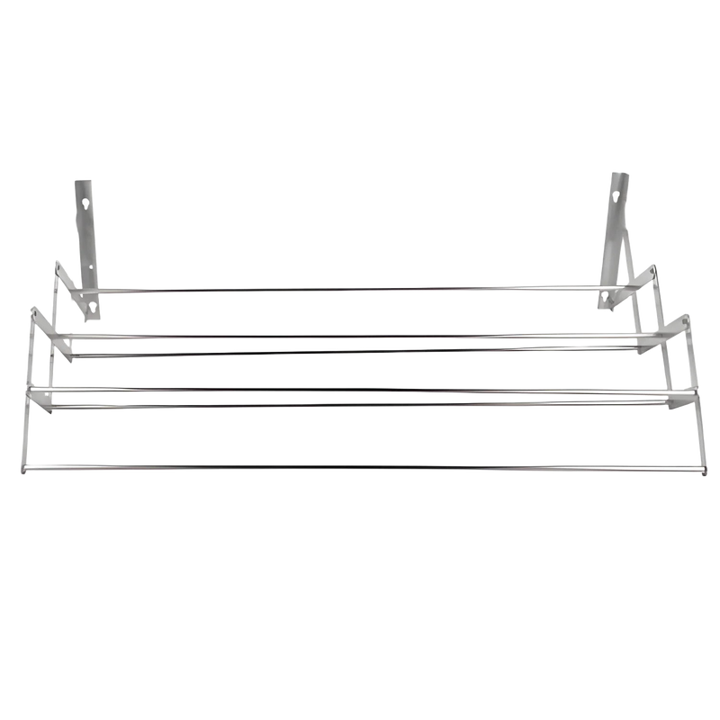 Cofan - Tendedero de Pared Extensible de Aluminio, Plegable con 6 Barras, 80 x 45.5 cm