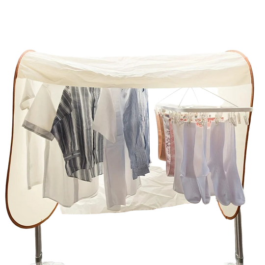 Cubierta Impermeable para Tendedero Exterior, 160 cm, Nylon Resistente a UV, Antipolvo y Antipájaros con Cremallera Fácil