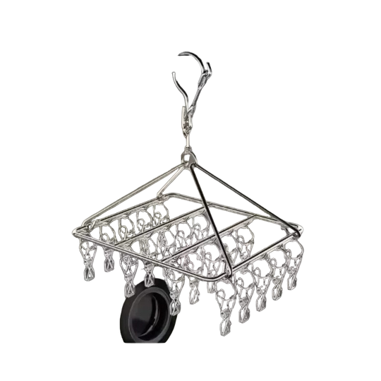 Cuerda de Ropa con 40 Pinzas de Acero Inoxidable Práctica y Retráctil - Neverdie Store