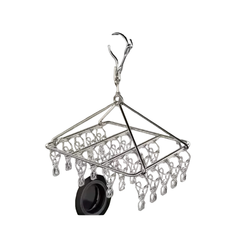 Cuerda de Ropa con 40 Pinzas de Acero Inoxidable Práctica y Retráctil - Neverdie Store