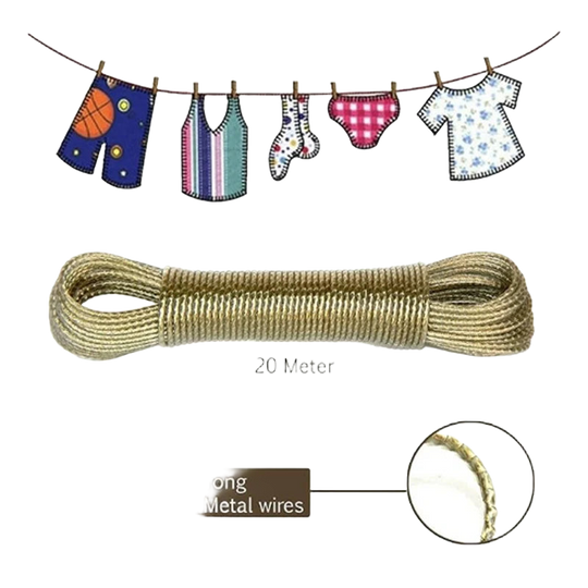 Cuerda para Tender Ropa de Acero de 20 m - Resistente y Duradera