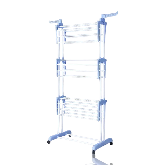 Emipro - Tendedero plegable de 4 niveles, alta resistencia, acero inoxidable, 77x44x160 cm, ideal para secado eficiente y ahorro de espacio, fácil mon