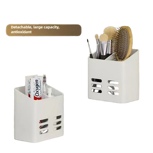 Estante de Baño Organizador de Maquillaje Sin Taladro para Toallas, Pared, Multiusos