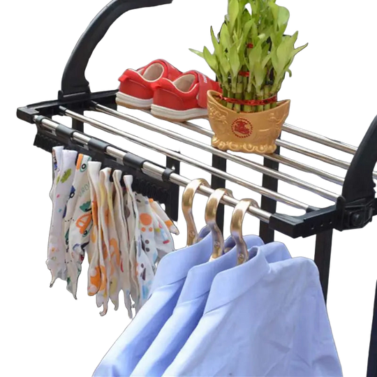 Estante Plegable Multifuncional para Balcón: Secador de Zapatos, Toallas y Ropa Interior