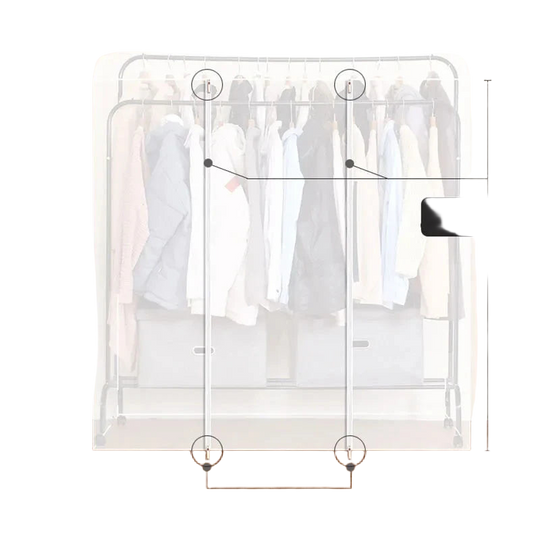 Funda Protectora para Tendedero de Ropa de Pie - Gran Capacidad, Cubierta Organizadora para Almacenamiento