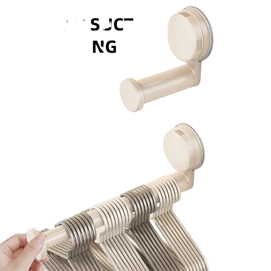 Gancho de Pared con Ventosa Ajustable Telescópico para Colgar Ropa - Tendedero sin Taladro para Baño y Balcón