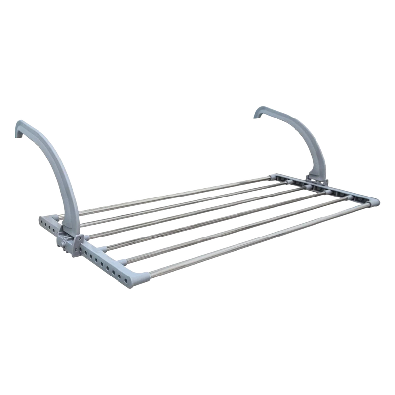 GREATOYAR Tendedero Plegable 58x32cm, Estante Ajustable de Acero Inoxidable para Radiador, Balcón o Baño, Diseño Compacto para Secar Toallas y Ropa, A