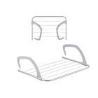 Juego de Cuerda para Tender Ropa, Tendedero Portátil Plegable para Barandillas de Balcón, Alféizar de Ventana, Tendedero Retráctil para Balcón, Perche