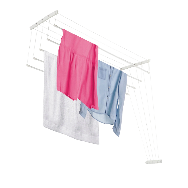 KADAX Tendedero de Ropa de Techo para Baño 5 Barras 100cm Sólido Resistente
