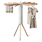 Nuevo Tendedero de Ropa Plegable Multifuncional, Secador Giratorio de Pie, Trípode, Balcón, Dormitorio, Móvil
