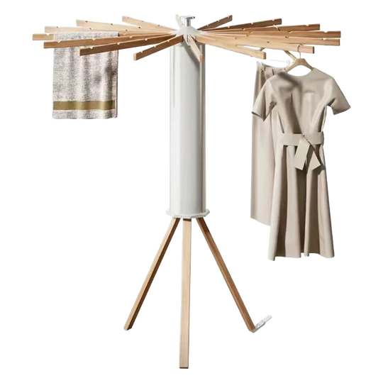 Nuevo Tendedero de Ropa Plegable Multifuncional, Secador Giratorio de Pie, Trípode, Balcón, Dormitorio, Móvil