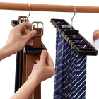 Organizador Multifuncional de Corbatas y Cinturones, Perchero para Bufandas, Tendedero de Ropa Plegable