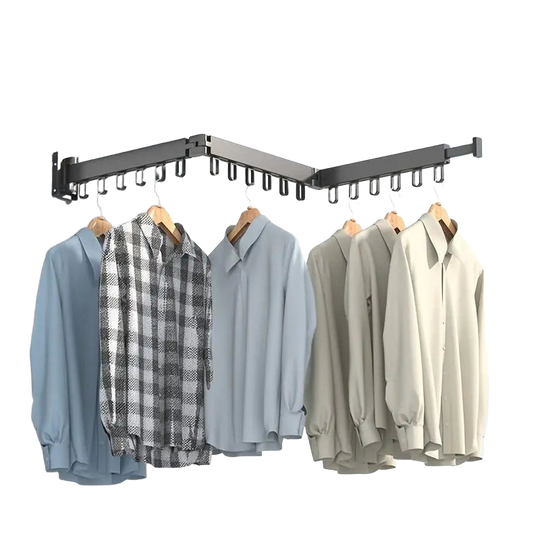 Percha de ropa extensible montada en pared, tendedero retráctil, ahorro de espacio, cuerda de ropa para hogar, para balcón y dormitorio