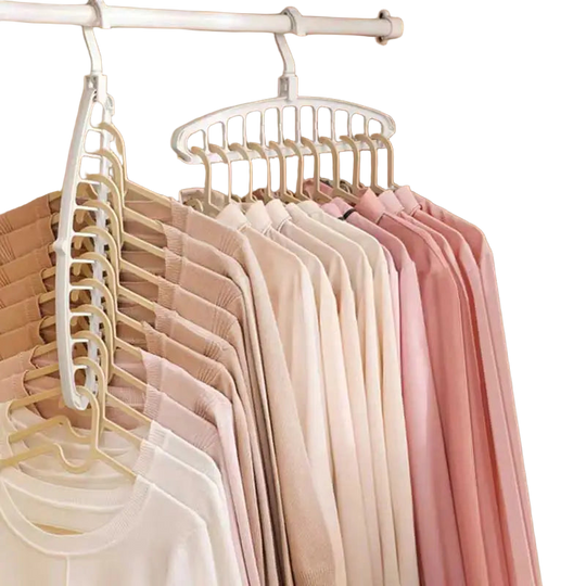 Percha Plegable Multiorificio Antideslizante Organizador de Ropa Ahorrador de Espacio para Armario