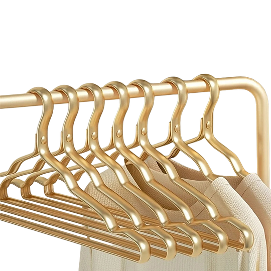 Perchas de Metal con Superficie Lisa, Resistentes y Duraderas para Camisas, Vestidos, Chaquetas y Pantalones - Juego de 5 o 10