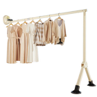 Perchero de Secado con Ventosa Resistente, 100kg, Plegable de Acero Inoxidable para Pared de Vidrio o Cerámica