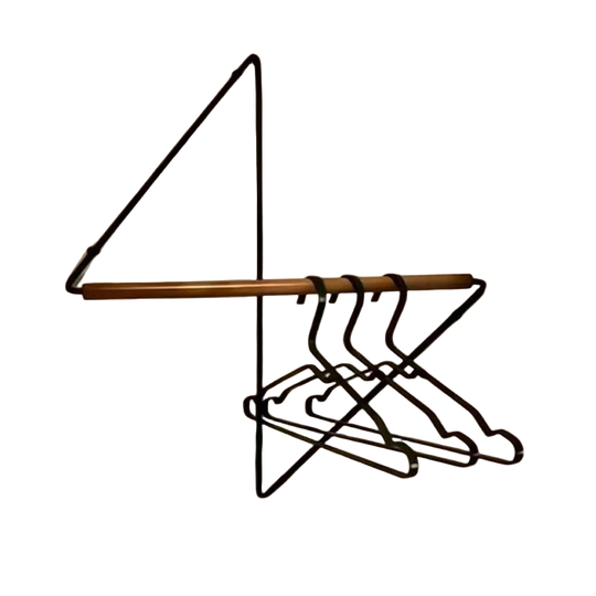 Perchero Nórdico Moderno de Pared – Colgador de Ropa con Ganchos de Hierro, Ahorro de Espacio, Diseño Minimalista para Dormitorio