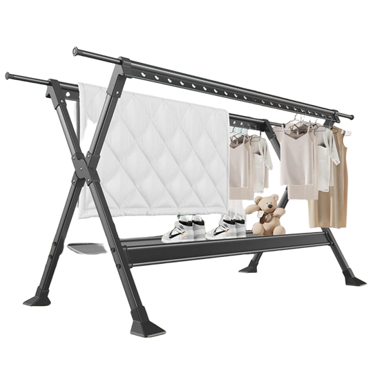 Perchero de Secado de Suelo a Techo Plegable de Aleación de Aluminio