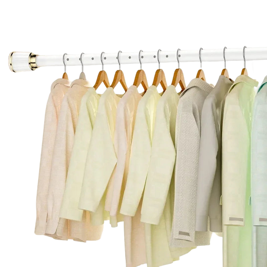 Pértiga Telescópica para Cortinas y Tendedero de Ropa Multifuncional - Sin Perforación